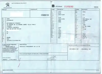 Veicolo di demolizione peugeot 308 sw i (4e_, 4h_) 1.6 16v dell'anno 2013 alimentato 5f01