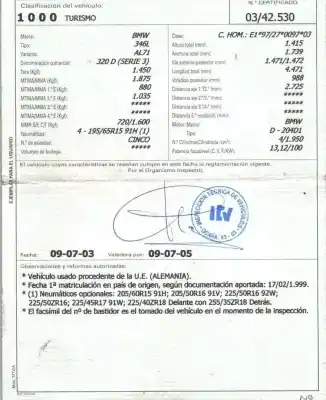 Veículo de Sucata bmw serie 3 berlina (e46) 2.0 16v diesel cat do ano 2003 alimentado 204d1