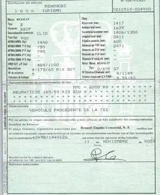 Veículo de Sucata renault clio ii fase i (b/cbo) 1.2 do ano 2003 alimentado d7fg726