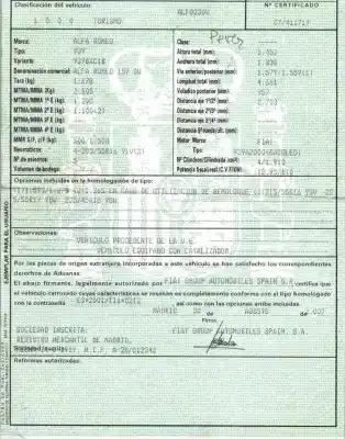 Утилизация автомобиля alfa romeo 159 (939_) 1.9 jtdm 16v (939axc1b, 939axc12) года 2007 питание 939a2000