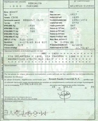 Veículo de Sucata renault clio ii fase i (b/cbo) 1.9 d alize do ano 1999 alimentado f8qk630
