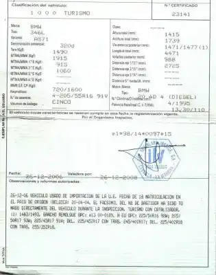 Veículo de Sucata bmw serie 3 berlina (e46) 2.0 16v diesel cat do ano 2008 alimentado 204d4