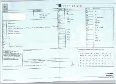 Veículo de Sucata renault grand scénic iii (jz0/1_) 1.6 dci (jz00, jz12) do ano 2013 alimentado r9ma402