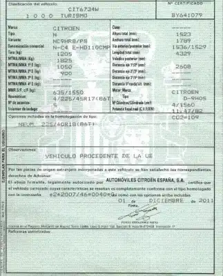 Veículo de Sucata citroen c4 lim. 1.6 hdi fap do ano 2011 alimentado 9h05