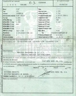 Veículo de Sucata fiat stilo (192) 1.9 jtd cat do ano 2005 alimentado 192a9000