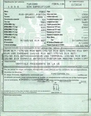 Veículo de Sucata ford ka (ru8) 1.3 tdci do ano 2008 alimentado 169a1000