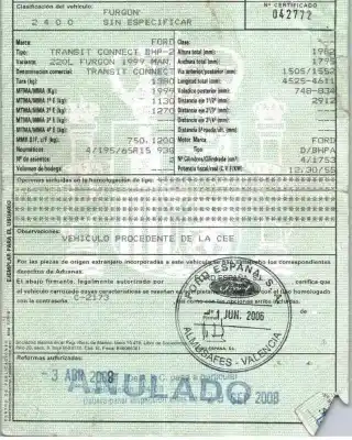 Утилизация автомобиля ford transit connect (tc7) 1.8 tdci cat года 2006 питание bhpa
