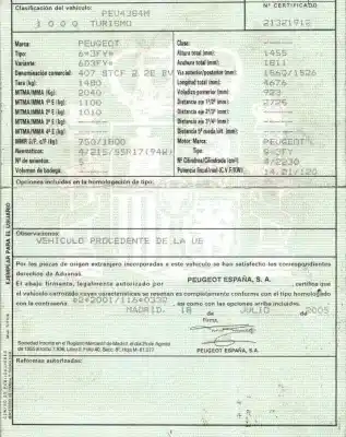 Здавання транспортного засобу peugeot 407 sw (6e_, 6d_) 2.2 16v року 2005 потужний 3fy Здавання транспортного засобу peugeot 407 sw (6e_, 6d_) 2.2 16v року 2005 потужний 3fy