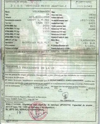 Scrapping Vehicle volkswagen caddy ka/kb (2k) 1.9 tdi of the year 2005 powered bjb