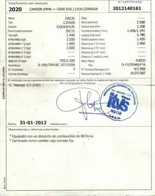 Veicolo di demolizione iveco daily iv caja/chasis 35c15 dell'anno 2012 alimentato f1ce0481f