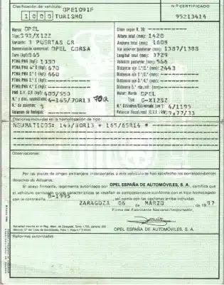 Veículo de Sucata opel corsa a 1.2 do ano 1997 alimentado x12sz