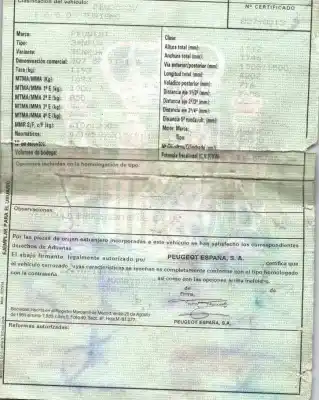 Veículo de Sucata peugeot 307 (s1) 1.6 16v cat do ano 2003 alimentado nfu