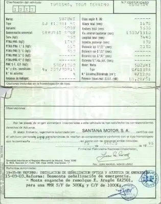 Veículo de Sucata suzuki samurai (sj) 1.3 cat do ano 1996 alimentado g13ba