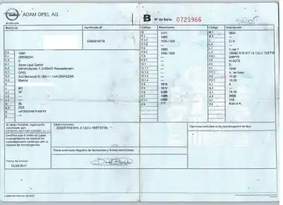 Veículo de Sucata opel meriva b 1.3 16v cdti do ano 2011 alimentado a13dte
