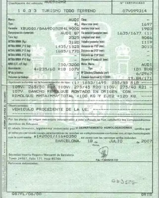 Scrapping Vehicle audi q7 (4l) 3.0 tdi of the year 2007 powered bug