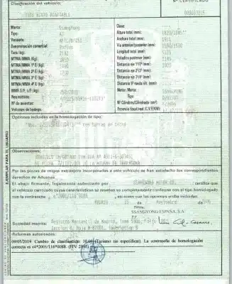 Veicolo di demolizione ssangyong rodius i 2.7 xdi 4wd dell'anno 2006 alimentato d27dt