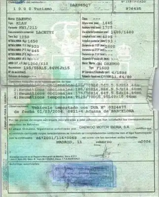 Sloopvoertuig daewoo lacetti 1.6 cat van het jaar 2004 aangedreven f16d3