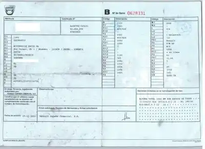 Scrapping Vehicle dacia sandero 1.6 mpi 85 (bs03) of the year 2012 powered k7ma800