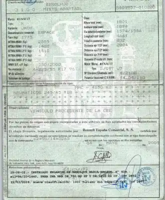 Утилизация автомобиля renault espace iv (jk0) (2002->) 2.2 dci (jk07) года 2005 питание g9tj742