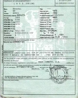 Veicolo di demolizione hyundai sonata v (nf) 2.0 crdi dell'anno 2009 alimentato d4ea