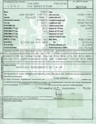 Veículo de Sucata ford fiesta vi (cb1, ccn) 1.4 tdci do ano 2008 alimentado f6jd