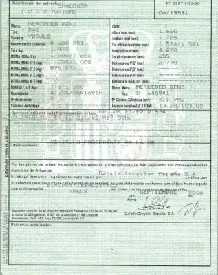 Здавання транспортного засобу mercedes-benz clase b (w245) 2.0 cdi cat року 2006 потужний 