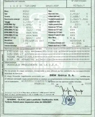 Hurda Aracı mini mini (r50,r53) one yılın 2005 güçlü w10b16a