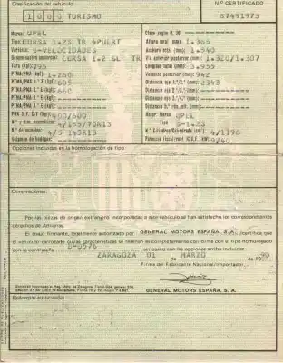 Scrapping Vehicle opel corsa a 1.2 of the year 1990 powered 12s