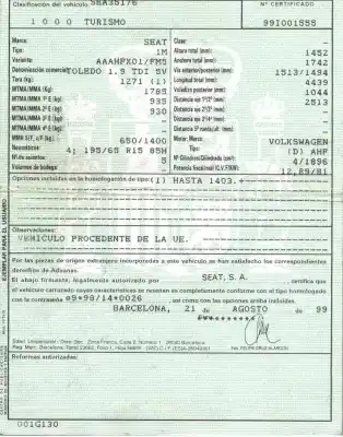 Здавання транспортного засобу seat toledo ii (1m2) 1.9 tdi року 1999 потужний ahf