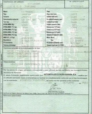 Veículo de Sucata citroen c2 (jm_) 1.4 do ano 2003 alimentado kfv