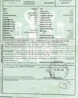 Scrapping Vehicle mazda 6 berlina (gg) 1.8 active of the year 2006 powered l8