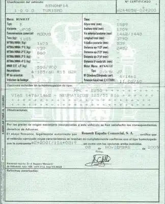 Veicolo di demolizione renault modus 1.5 dci diesel dell'anno 2005 alimentato k9kj750