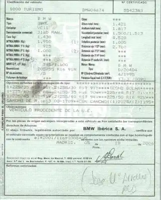 Vehicul casat bmw 3 (e90) 318 d al anului 2006 alimentat 204d4