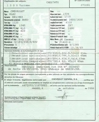 Veículo de Sucata chevrolet aveo 1.4 cat do ano 2006 alimentado f14d3