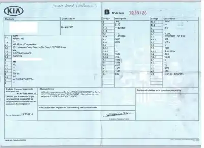 Vehicul casat kia carens iv 1.7 crdi al anului 2014 alimentat d4fd