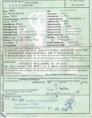 Veículo de Sucata opel vectra b berlina 2.2 16v dti cat (y 22 dtr / l50) do ano 2003 alimentado y22dtr