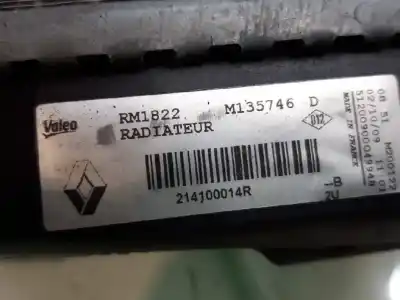 Gebrauchtes Autoersatzteil wasserradiator zum renault scenic iii 1.6 16v oem-iam-referenzen 214100014r  m135746d