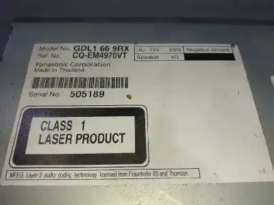 Автозапчастина б/у аудіо система / радіо cd для mazda 6 lim. (gh) 2.2 ce 125 active посилання на oem iam   cqem4970vt