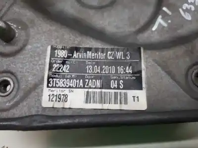 Автозапчасти б/у регулятор стекла заднего левого за skoda superb combi (3t5) elegance ссылки oem iam 3t5839401a  