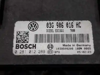 Second-hand car spare part ecu engine control for seat toledo (5p2) select oem iam references 03g906016hc  0281012289
