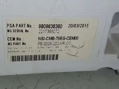 Peça sobressalente para automóvel em segunda mão quadrante por peugeot 308 access referências oem iam 9809838380  2217368072
