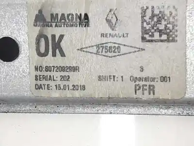 Автозапчастина б/у регулятор переднього правого скла для dacia sandero stepway посилання на oem iam 807209299r  275620
