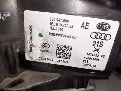 Recambio de automóvil de segunda mano de faro derecho para audi a3 sportback (8va) attraction referencias oem iam 8v0941044l  8v0941006