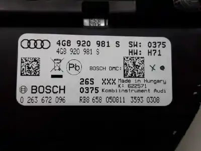 Recambio de automóvil de segunda mano de cuadro instrumentos para audi a6 avant (4g5) 3.0 tdi referencias oem iam 4g8920981s  0263672096