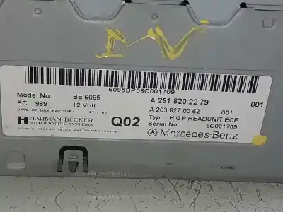 Second-hand car spare part audio system / radio cd for mercedes-benz clase r (w251, v251) r 320 cdi 4-matic (251.022 251.122) oem iam references a2518705290 a2038270062 6095dp06c001709