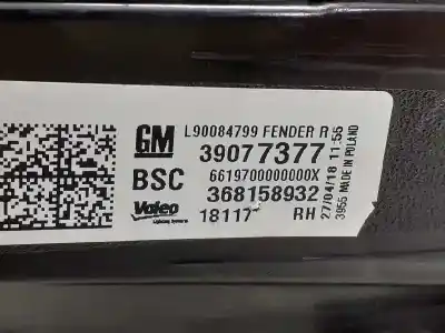 Gebrauchtes Autoersatzteil heckleuchte rechts zum opel astra k sports tourer dynamic oem-iam-referenzen 39077377 l90084799 368158932