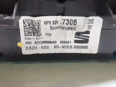 Автозапчастина б/у панель інструментів для seat ibiza (6p1) reference посилання на oem iam 6p0920730c a2c99996600 6p0920730b