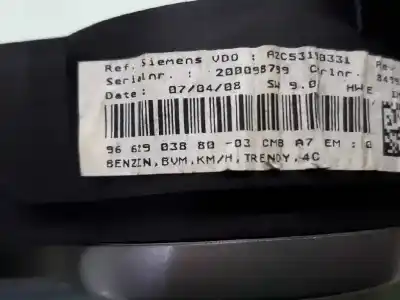 Автозапчастина б/у панель інструментів для peugeot 207/207+ (wa_, wc_) 1.4 16v посилання на oem iam 6103cs  9662903880