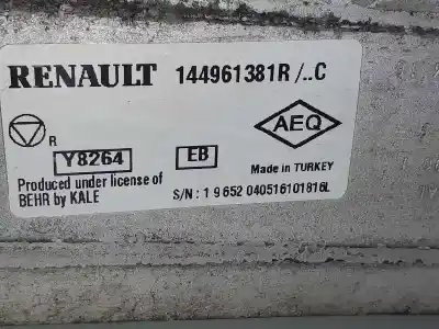 Автозапчасти б/у интеркулер за dacia duster ambiance 4x2 ссылки oem iam 144961381r  