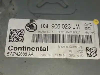 Автозапчасти б/у блок управления двигателем за skoda rapid active ссылки oem iam 03l906023lm 5wp42688aa 03l906023lk